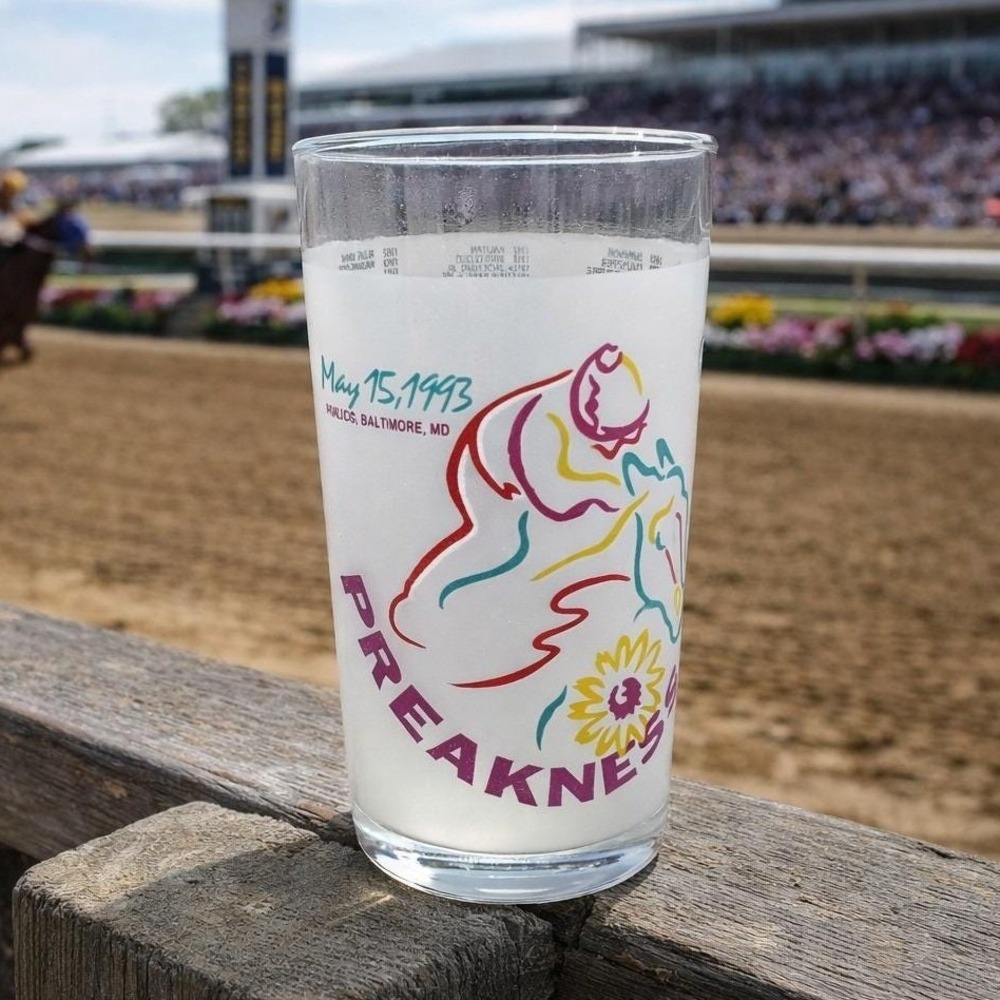1993 Preakness Stakes Glass 118th Running Libbey